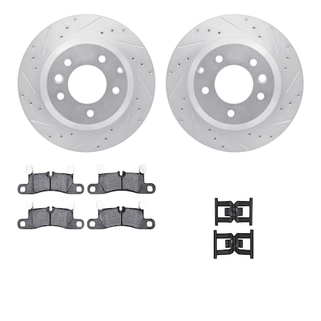 DFC 7512-74404 - PRO-KIT 5000+ Drilled And Slotted Rear Brake Kit